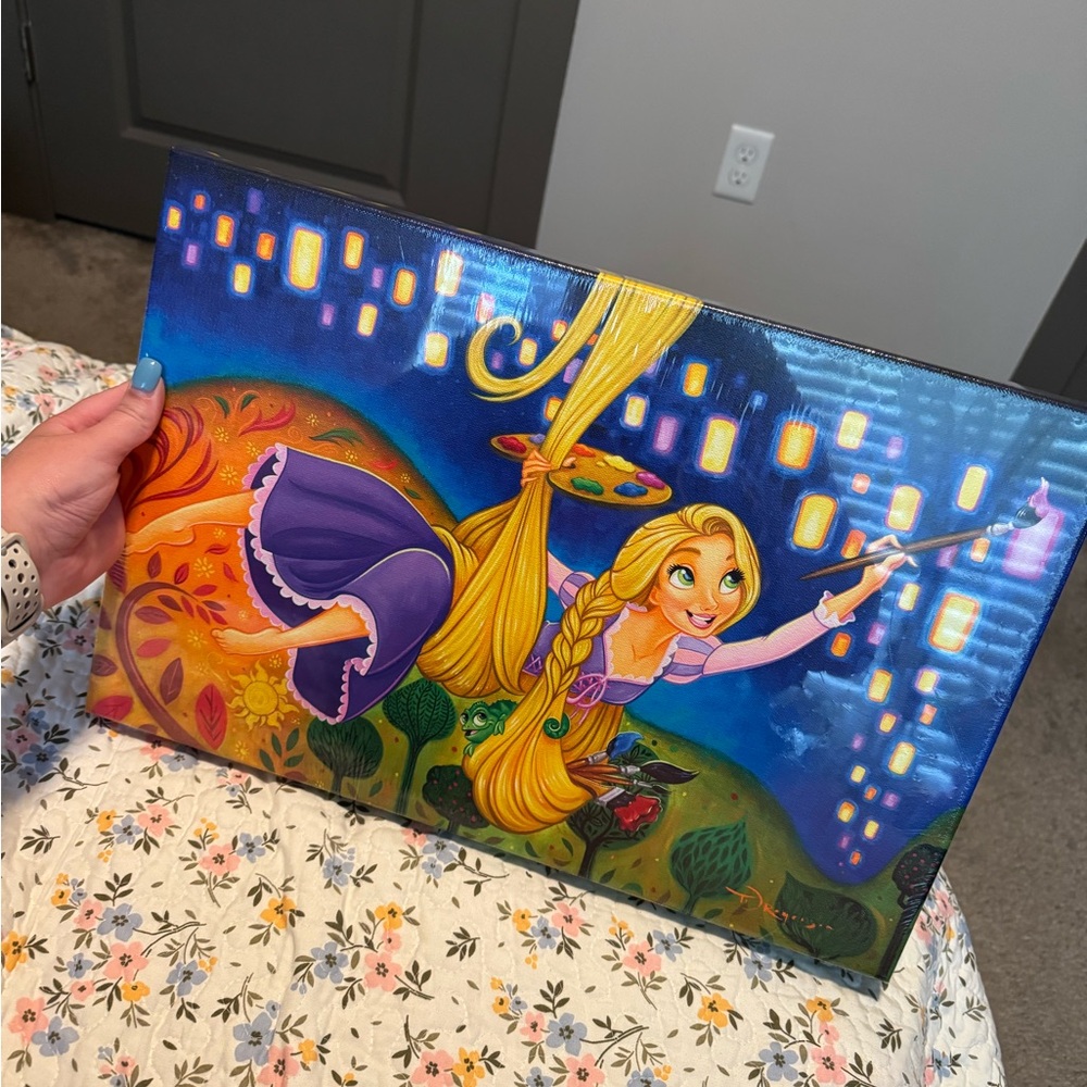 Disney Fine Art Treasures on Canvas by Tim Rogerson Tangled Painting